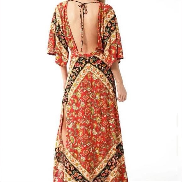 Spell & the Gypsy Lolita cut out maxi dress in campfire size small - Picture 2 of 13